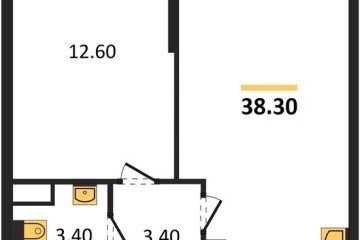 Фото №1: 1-комнатная квартира 38 м², 16/16 эт. - Краснодар, мкр. жилой комплекс Самолёт-6,
