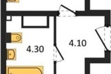 Фото №1: 1-комнатная квартира 44 м², 5/16 эт. - Краснодар, мкр. жилой комплекс Самолёт-6,