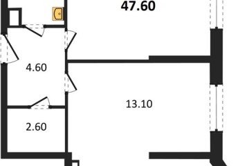 Фото №1: 2-комнатная квартира 47 м², 3/16 эт. - Краснодар, мкр. жилой комплекс Самолёт-6,