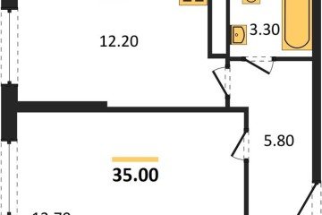 Фото №1: 1-комнатная квартира 35 м², 14/16 эт. - Краснодар, мкр. жилой комплекс Самолёт-6,