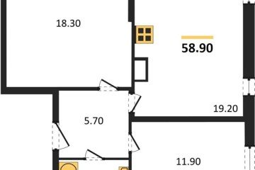 Фото №1: 2-комнатная квартира 58 м², 10/16 эт. - Краснодар, мкр. жилой комплекс Самолёт-6,