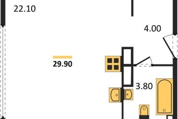 Фото №1: Студия 29 м², 15/16 эт. - Краснодар, мкр. жилой комплекс Самолёт-6,