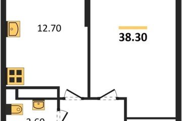 Фото №1: 1-комнатная квартира 38 м², 16/16 эт. - Краснодар, мкр. жилой комплекс Самолёт-6,