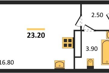 Фото №1: Студия 23 м², 16/16 эт. - Краснодар, мкр. жилой комплекс Самолёт-6,