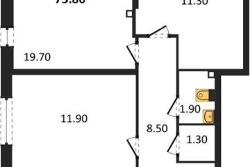 Фото №1: 3-комнатная квартира 73 м², 2/16 эт. - Краснодар, мкр. жилой комплекс Самолёт-6,