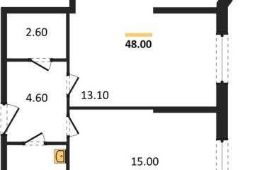 Фото №1: 2-комнатная квартира 48 м², 2/16 эт. - Краснодар, мкр. жилой комплекс Самолёт-6,
