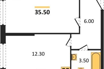 Фото №1: 1-комнатная квартира 35 м², 2/16 эт. - Краснодар, мкр. жилой комплекс Самолёт-6,