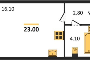 Фото №1: Студия 23 м², 2/16 эт. - Краснодар, мкр. жилой комплекс Самолёт-6,