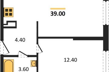 Фото №1: 1-комнатная квартира 39 м², 3/16 эт. - Краснодар, мкр. жилой комплекс Самолёт-6,