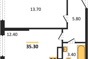 Фото №1: 1-комнатная квартира 35 м², 8/16 эт. - Краснодар, мкр. жилой комплекс Самолёт-6,
