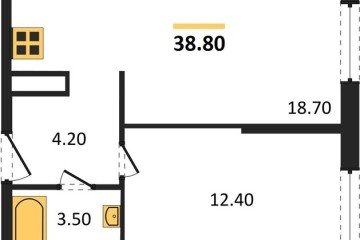 Фото №1: 1-комнатная квартира 38 м², 12/16 эт. - Краснодар, мкр. жилой комплекс Самолёт-6,