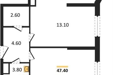 Фото №1: 2-комнатная квартира 47 м², 12/16 эт. - Краснодар, мкр. жилой комплекс Самолёт-6,
