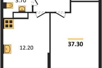 Фото №1: 1-комнатная квартира 37 м², 7/16 эт. - Краснодар, мкр. жилой комплекс Самолёт-6,