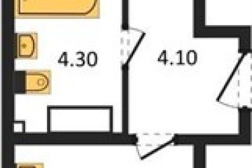 Фото №1: 1-комнатная квартира 44 м², 4/16 эт. - Краснодар, мкр. жилой комплекс Самолёт-6,