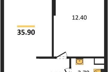 Фото №1: 1-комнатная квартира 35 м², 3/16 эт. - Краснодар, мкр. жилой комплекс Самолёт-6,
