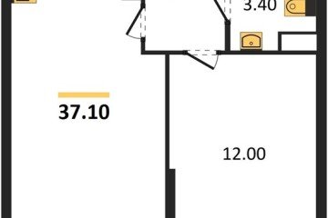 Фото №1: 1-комнатная квартира 37 м², 14/16 эт. - Краснодар, мкр. жилой комплекс Самолёт-6,