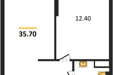 Фото №1: 1-комнатная квартира 35 м², 11/16 эт. - Краснодар, мкр. жилой комплекс Самолёт-6,