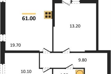 Фото №1: 2-комнатная квартира 61 м², 2/16 эт. - Краснодар, мкр. жилой комплекс Самолёт-6,