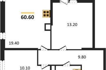 Фото №1: 2-комнатная квартира 60 м², 9/16 эт. - Краснодар, мкр. жилой комплекс Самолёт-6,