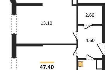 Фото №1: 2-комнатная квартира 47 м², 13/16 эт. - Краснодар, мкр. жилой комплекс Самолёт-6,
