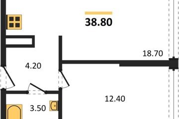 Фото №1: 1-комнатная квартира 38 м², 15/16 эт. - Краснодар, мкр. жилой комплекс Самолёт-6,