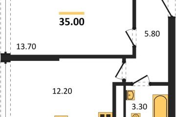 Фото №1: 1-комнатная квартира 35 м², 15/16 эт. - Краснодар, мкр. жилой комплекс Самолёт-6,