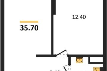 Фото №1: 1-комнатная квартира 35 м², 15/16 эт. - Краснодар, мкр. жилой комплекс Самолёт-6,