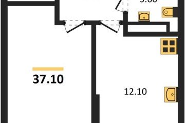 Фото №1: 1-комнатная квартира 37 м², 15/16 эт. - Краснодар, мкр. жилой комплекс Самолёт-6,