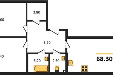Фото №1: 2-комнатная квартира 68 м², 2/18 эт. - Краснодар, мкр. Парк Победы,