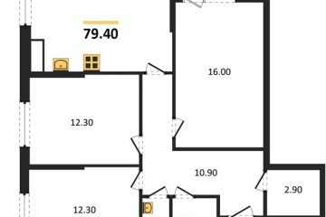 Фото №1: 3-комнатная квартира 79 м², 14/18 эт. - Краснодар, мкр. Парк Победы,