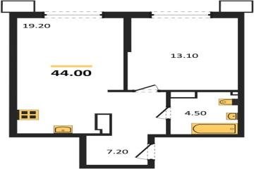 Фото №1: 1-комнатная квартира 44 м², 12/18 эт. - Краснодар, мкр. Парк Победы,