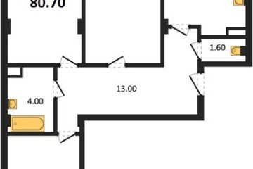 Фото №1: 3-комнатная квартира 82 м², 6/7 эт. - Краснодар, мкр. Фестивальный, ул. Круговая, 4/1