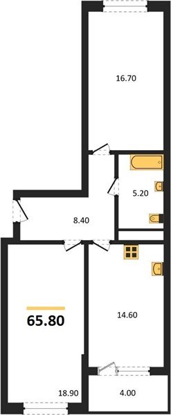 Фото №1: 2-комнатная квартира 67&nbsp;м², 10/18&nbsp;эт. - Краснодар, Карасунский внутригородской округ, мкр. ЖК Первое Место, ул. Виктора Казанцева, 1.3лит1