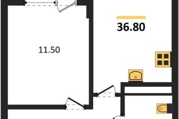 Фото №1: 1-комнатная квартира 38 м², 7/18 эт. - Краснодар, мкр. ЖК Первое Место, ул. Виктора Казанцева, 1.3лит1