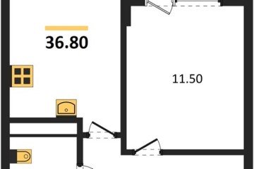 Фото №1: 1-комнатная квартира 38 м², 17/18 эт. - Краснодар, мкр. ЖК Первое Место, ул. Виктора Казанцева, 1.3лит1