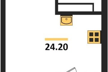 Фото №1: Студия 25 м², 17/18 эт. - Краснодар, мкр. ЖК Первое Место, ул. Виктора Казанцева, 1.3лит1