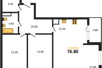 Фото №1: 2-комнатная квартира 78 м², 12/18 эт. - Краснодар, мкр. Карасунский внутригородской округ, ул. Виктора Казанцева