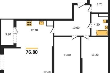 Фото №1: 2-комнатная квартира 78 м², 7/18 эт. - Краснодар, мкр. Карасунский внутригородской округ, ул. Виктора Казанцева