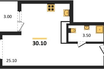 Фото №1: Студия 31 м², 10/18 эт. - Краснодар, мкр. Карасунский внутригородской округ, ул. Виктора Казанцева