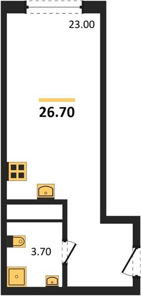 Фото №1: Студия 26&nbsp;м², 7/18&nbsp;эт. - Краснодар, Карасунский внутригородской округ, мкр. ЖК Первое Место