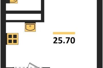 Фото №1: Студия 27 м², 10/18 эт. - Краснодар, мкр. ЖК Первое Место,