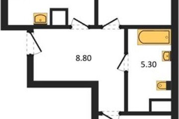 Фото №1: 2-комнатная квартира 64 м², 5/18 эт. - Краснодар, мкр. ЖК Первое Место,