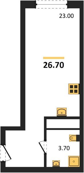 Фото №1: Студия 26&nbsp;м², 7/18&nbsp;эт. - Краснодар, Карасунский внутригородской округ, мкр. ЖК Первое Место