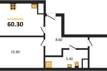 Фото №1: 2-комнатная квартира 62 м², 8/18 эт. - Краснодар, мкр. ЖК Первое Место,