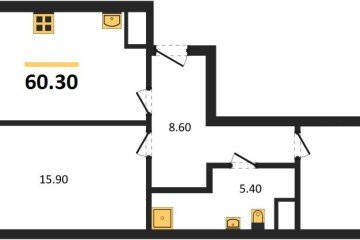 Фото №1: 2-комнатная квартира 62 м², 7/18 эт. - Краснодар, мкр. ЖК Первое Место, ул. Виктора Казанцева, 1.3лит2