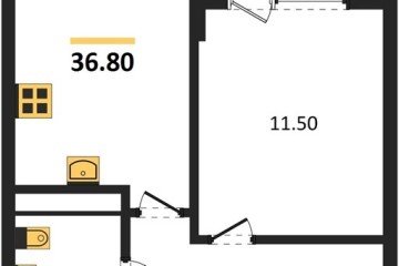 Фото №1: 1-комнатная квартира 38 м², 9/18 эт. - Краснодар, мкр. ЖК Первое Место, ул. Виктора Казанцева, 1.3лит2