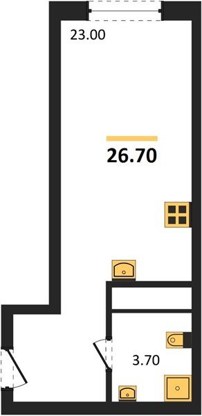 Фото №1: Студия 26&nbsp;м², 17/18&nbsp;эт. - Краснодар, Карасунский внутригородской округ, мкр. ЖК Первое Место, ул. Виктора Казанцева, 1.3лит2