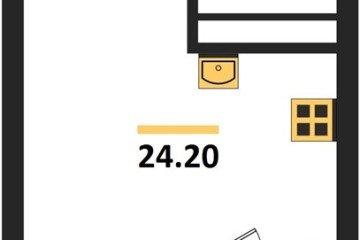 Фото №1: Студия 25 м², 15/18 эт. - Краснодар, мкр. ЖК Первое Место, ул. Виктора Казанцева, 1.3лит2