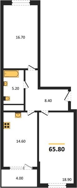 Фото №1: 2-комнатная квартира 67&nbsp;м², 5/18&nbsp;эт. - Краснодар, Карасунский внутригородской округ, мкр. ЖК Первое Место, ул. Виктора Казанцева, 1.3лит2