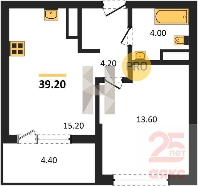 Фото №1: 1-комнатная квартира 39 м² - Краснодар, Карасунский внутригородской округ, ул. Виктора Казанцева, 1.4лит2